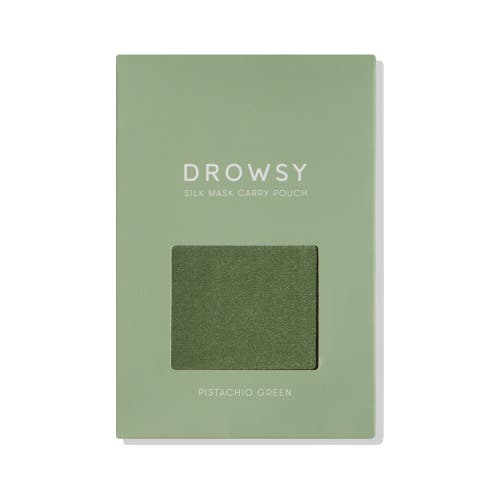 Shop Drowsy Sleep Co . Silk  Carry Pouch In Green Sapphire