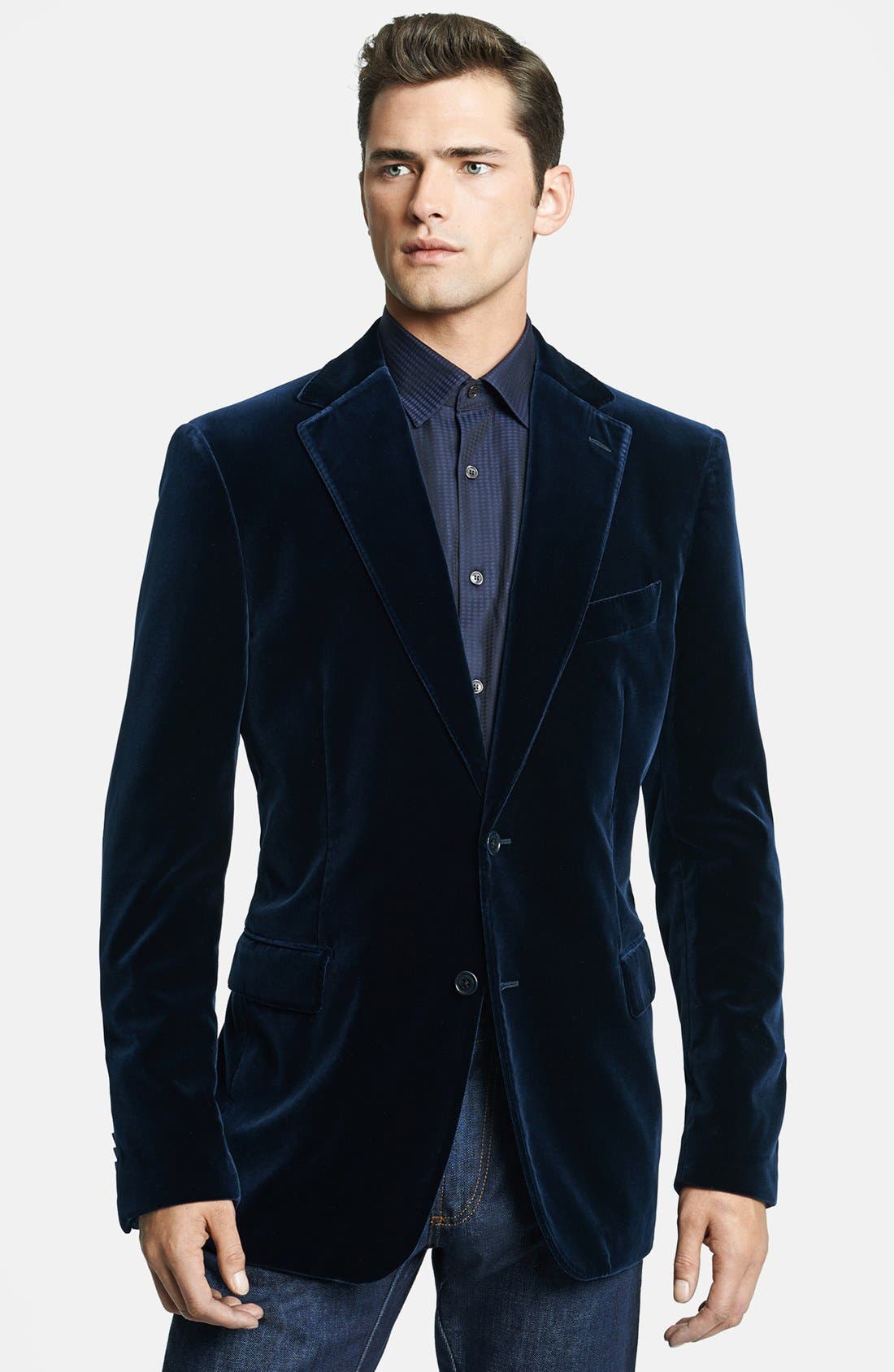 Salvatore Ferragamo Velvet TwoButton Blazer Nordstrom