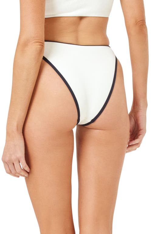 Shop L*space Lspace Nora Bitsy Bikini Bottoms In Cream/black