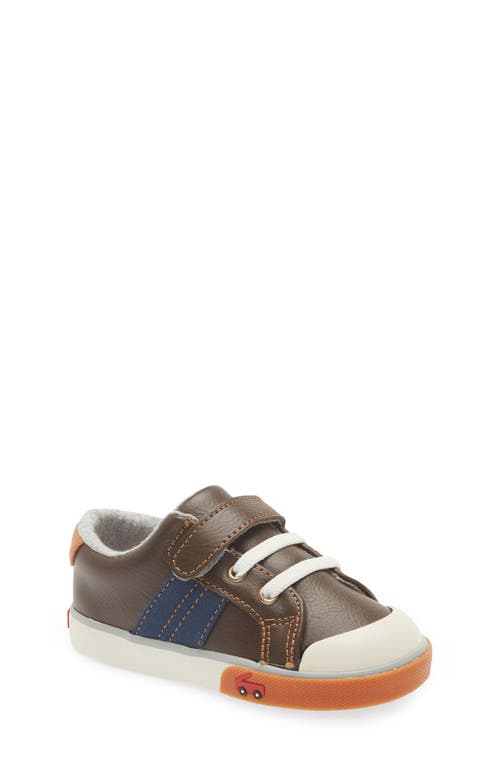 See Kai Run Lucci Sneaker in Brown Leather at Nordstrom, Size 6 M