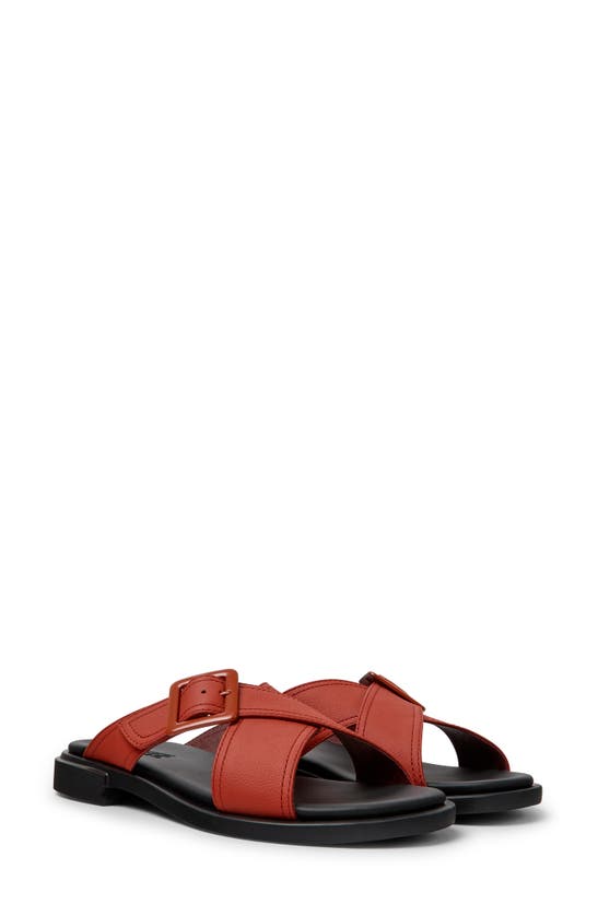 Camper Edy Slide Sandal In Medium Red