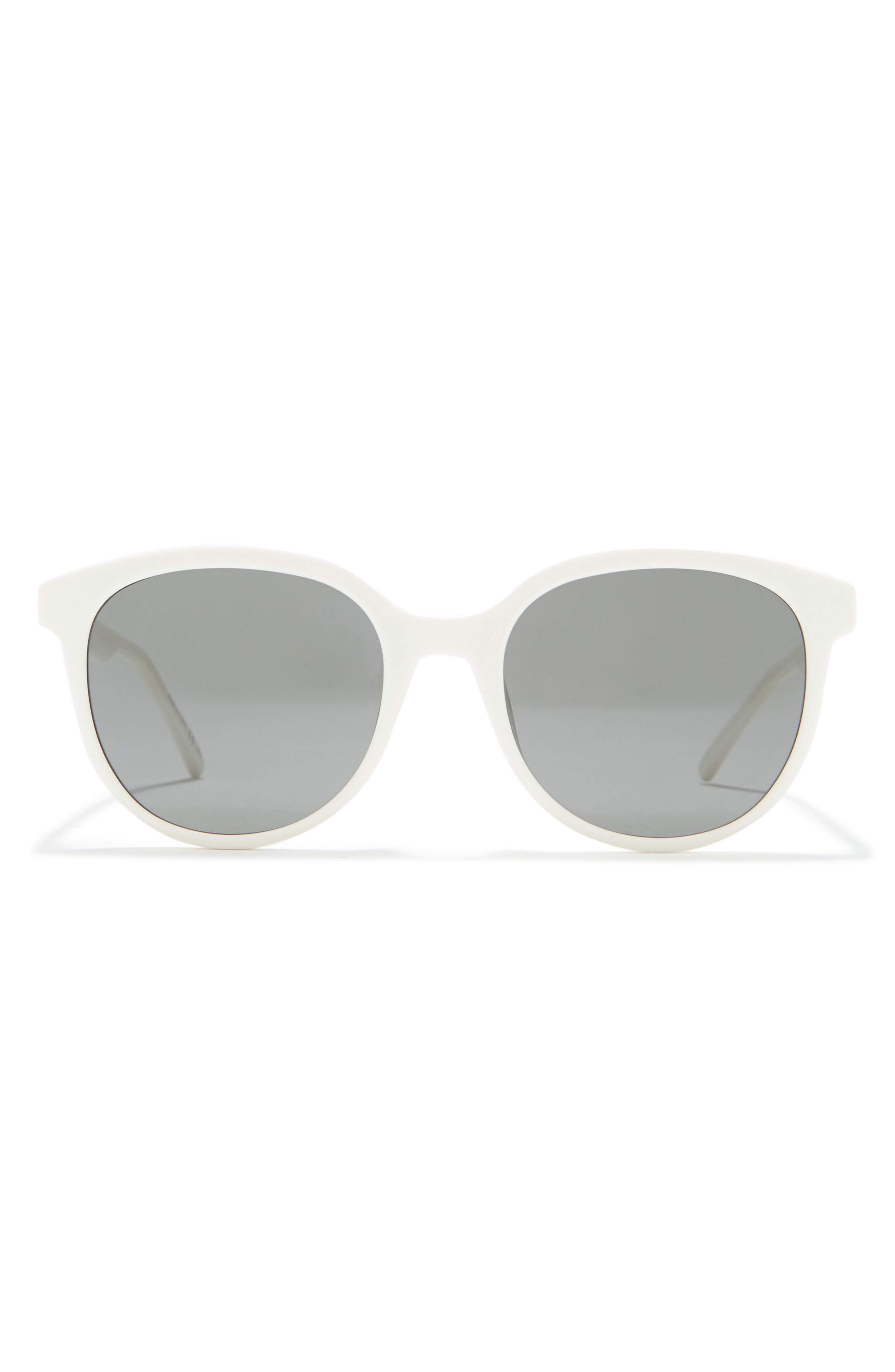 round sunglasses white
