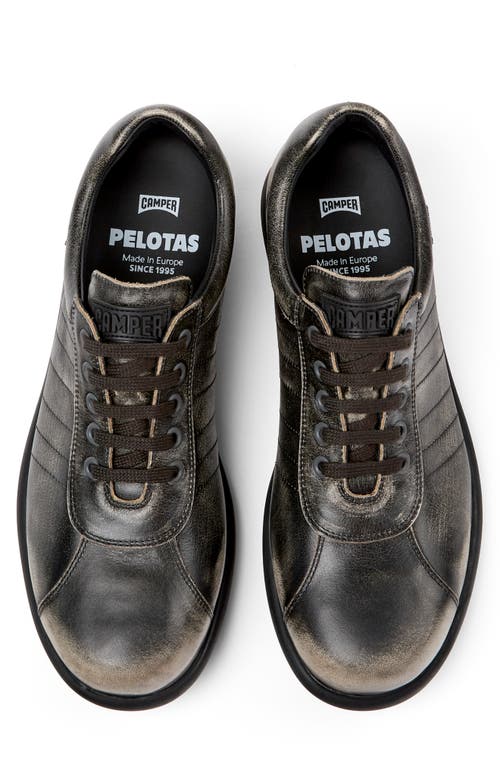 Camper Pelotas Ariel Distressed Leather Sneakers In Vintage Bronze