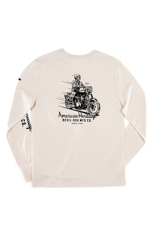 Devil-dog Dungarees Heritage Long Sleeve Graphic T-shirt In Cloud