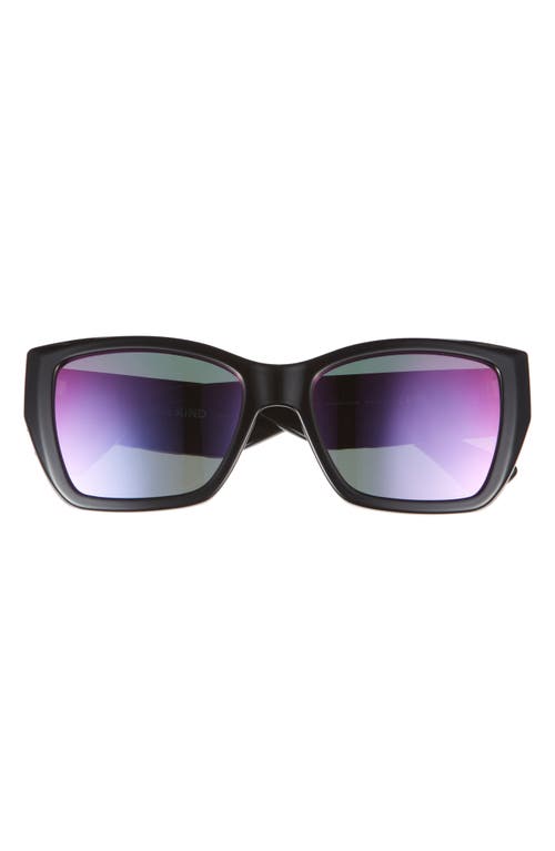 Kurt Geiger London 54mm Rectangular Sunglasses In Black Opaque/rainbow