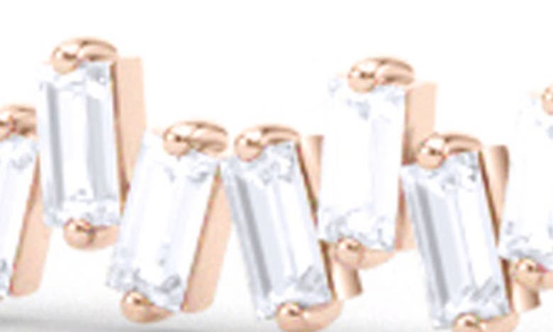 Shop Hautecarat Baguette Lab Created Diamond Bar Pendant Necklace In 18k Rose Gold