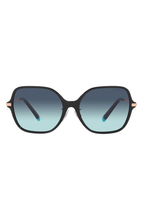 Tiffany & Co. 57mm Gradient Pillow Sunglasses in Black at Nordstrom