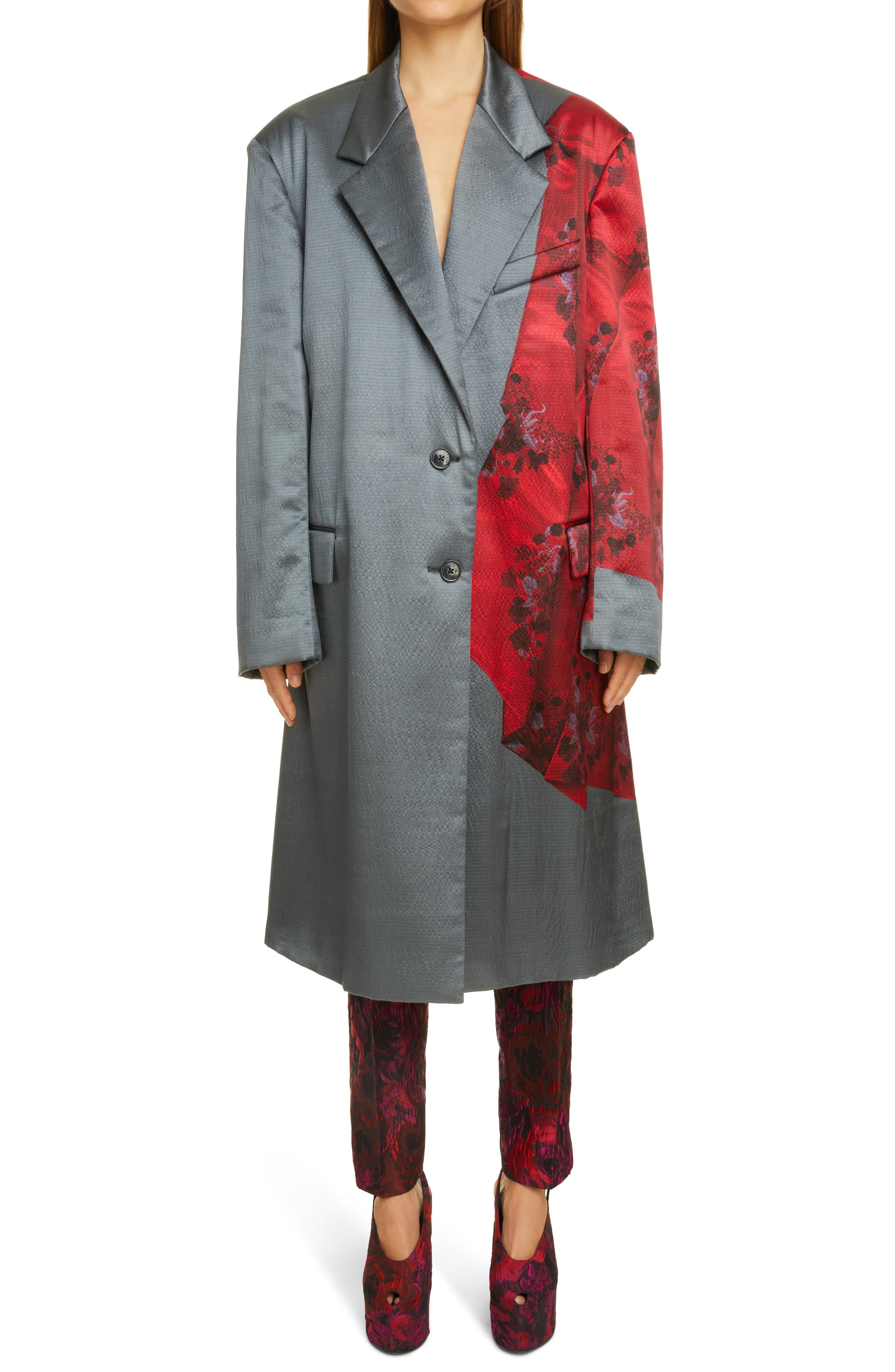 wool drape coat