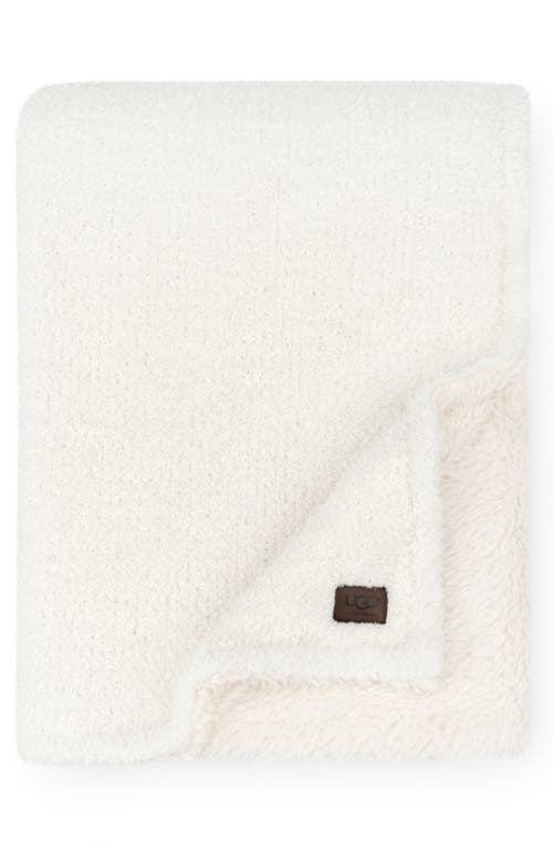 UGG(r) Ana Faux Shearling Throw in Snow at Nordstrom