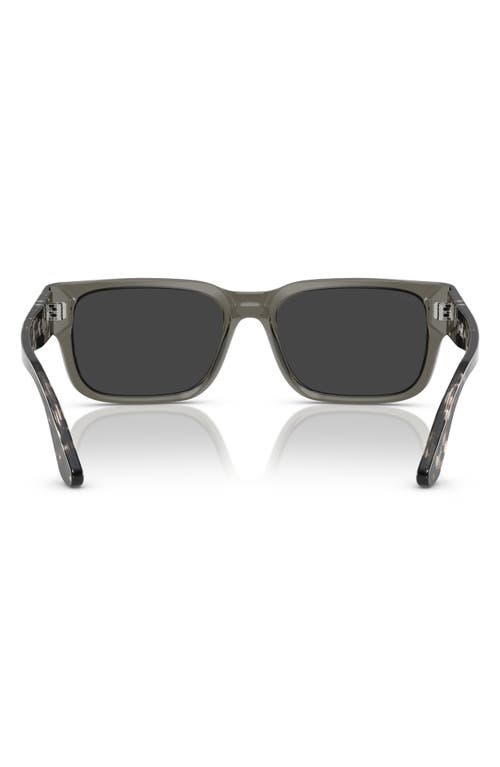 Persol 55mm Polarized Round Sunglasses In Grad Smoke
