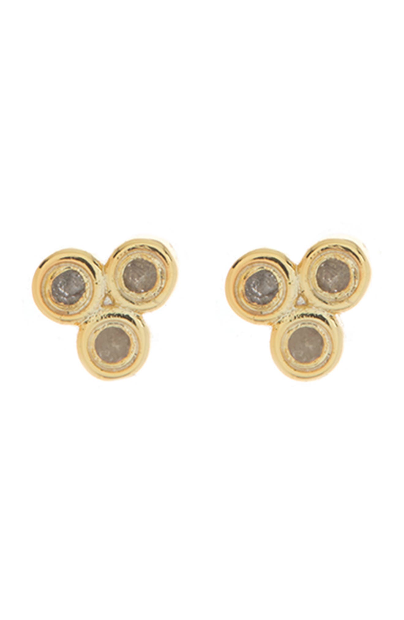 Adornia Fine Gold Vermeil Diamond Cluster Stud Earrings In Yellow