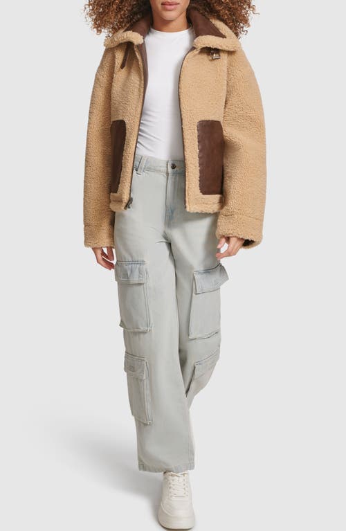 Shop Levi's Reversible Faux Shearling Jacket In Sesame