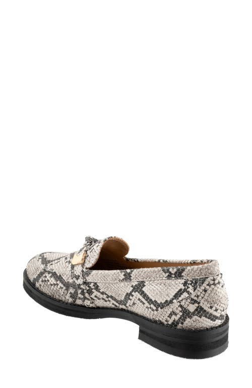 Trotters Femi Loafer In Black/white Snake Embossed