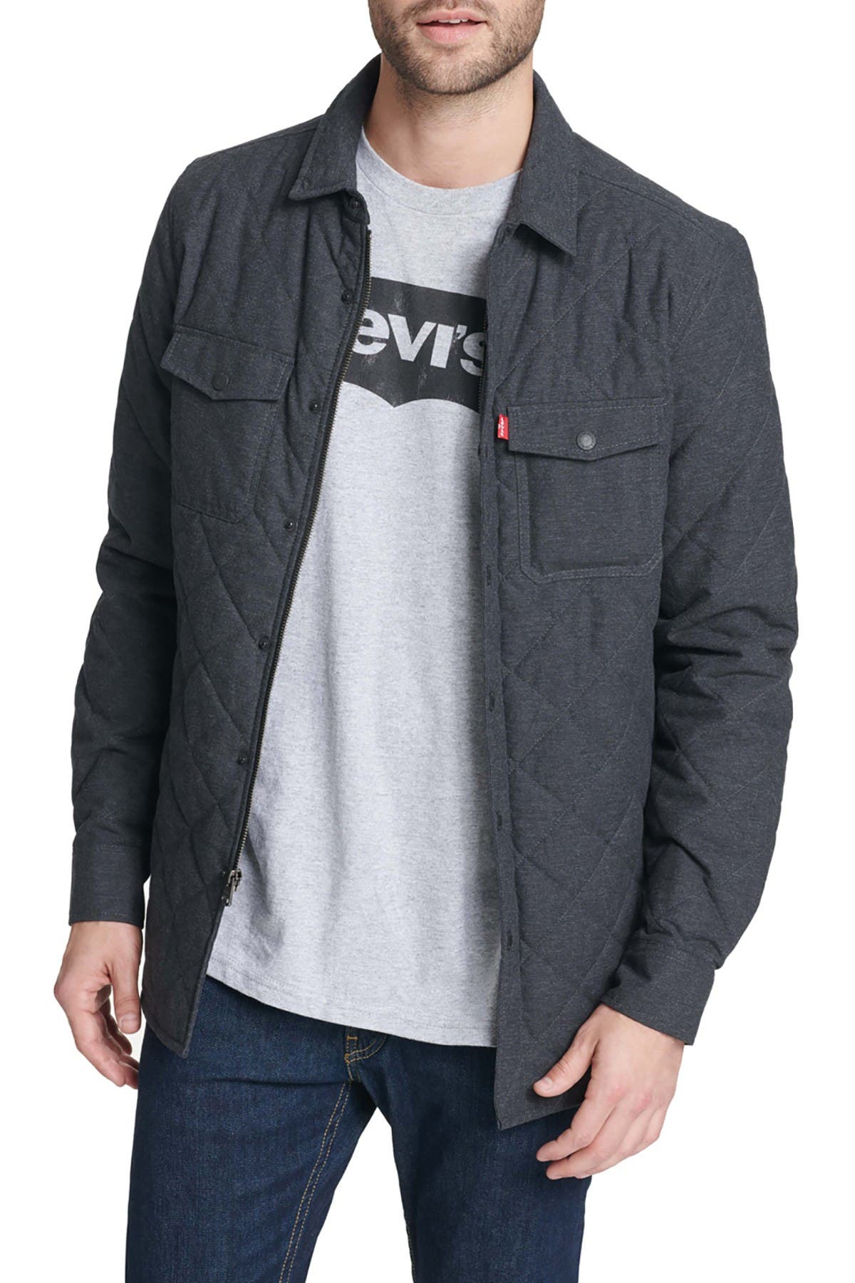 levi's quilted shirt jacket