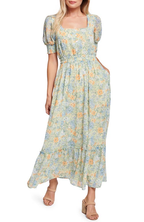 Lost + Wander Mountain Bloom Maxi Dress in Blue Green Floral