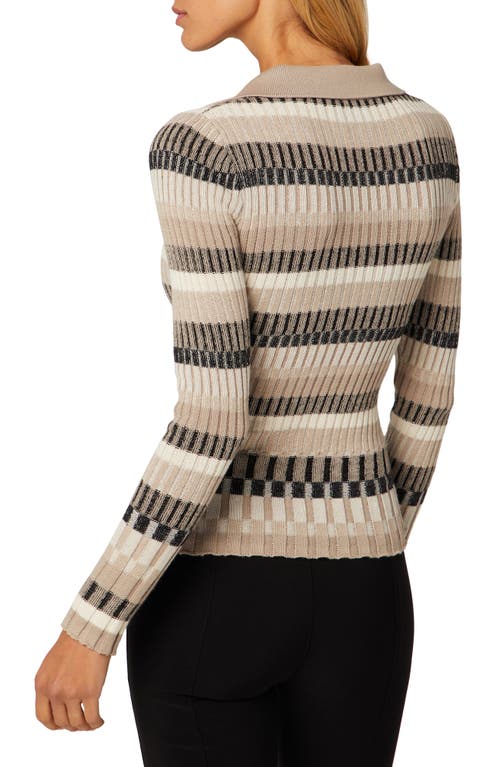 Shop Alp N Rock Luisa Ii Rib Polo Sweater In Stone