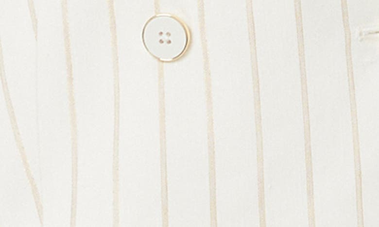 Shop Paige Rosette Stripe Double Breasted Linen Blend Blazer In Afterglow Multi