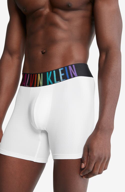 Shop Calvin Klein Intense Power Pride Microfiber Boxer Briefs In White