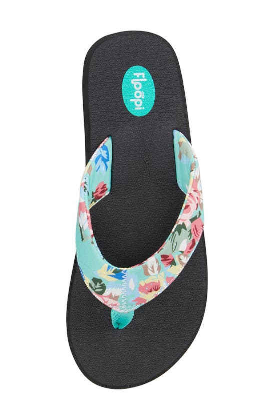 Floopi Isabella Yoga Flip Flop In Teal