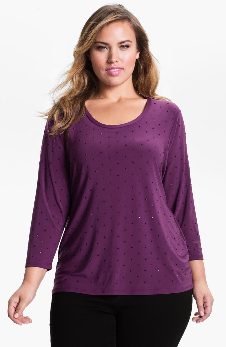 Vince Camuto Studded Dolman Sleeve Top (Plus) | Nordstrom