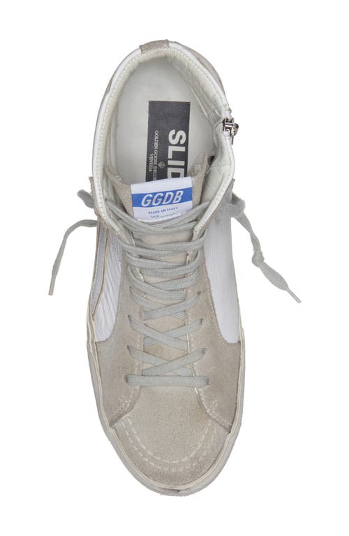 Shop Golden Goose Slide High Top Sneaker In White/ice