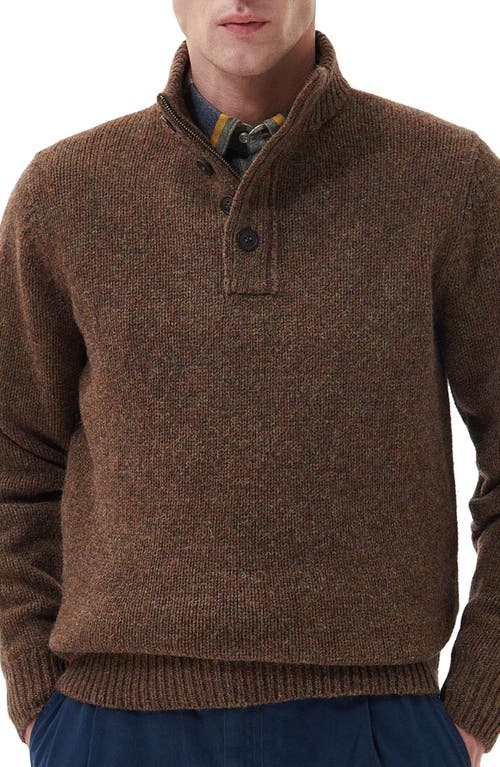 Barbour Calder Henley Wool Sweater in Olive Tweed at Nordstrom, Size Large