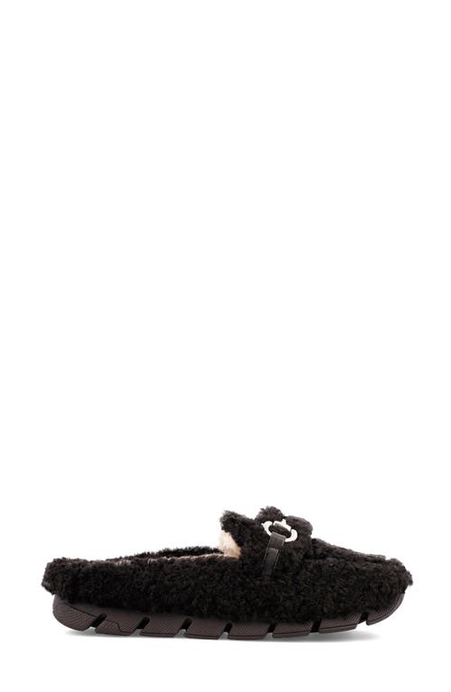 Shop Mia Limited Edition Cocoa Faux Shearling Slipper In Black