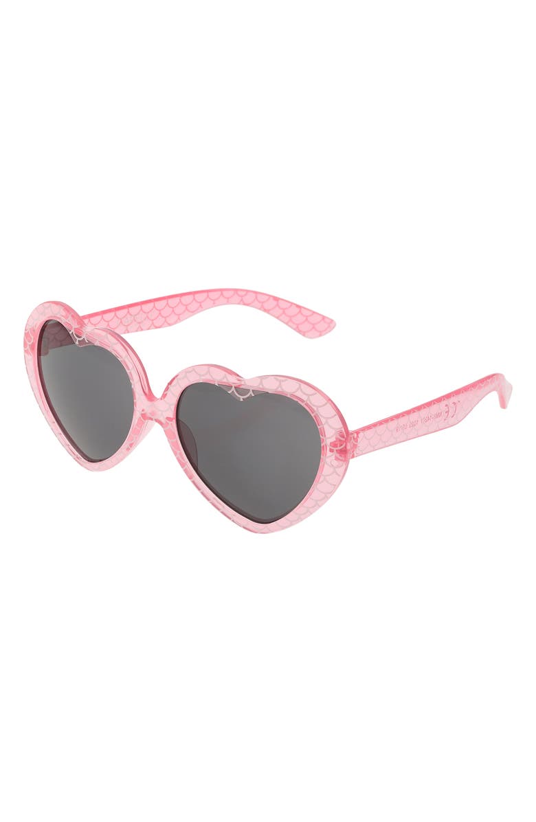 CAPELLI NEW YORK Mermazing Heart Sunglasses & Case Set, Main, color, PINK COMBO