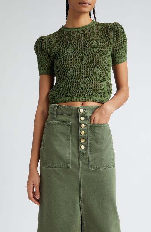 Ulla Johnson Capri Crop Sweater in Juniper at Nordstrom, Size Small