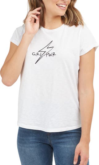 SPANX® Slub Embroidered Cotton Graphic T-Shirt