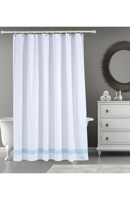 Brooks Brothers Ottoman Rolls Shower Curtain In Sea Glass