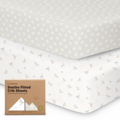 Keababies Soothe Fitted Crib Sheet In Meadow