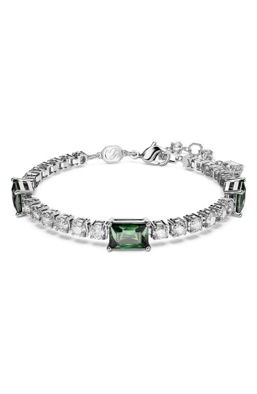 Swarovski Matrix Crystal Tennis Bracelet in Green at Nordstrom