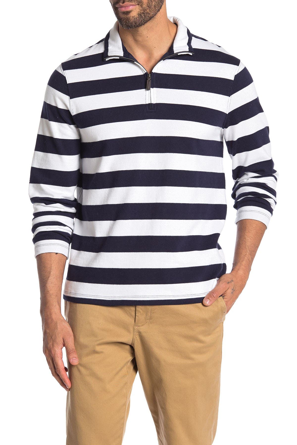 crew half zip sweatshirt