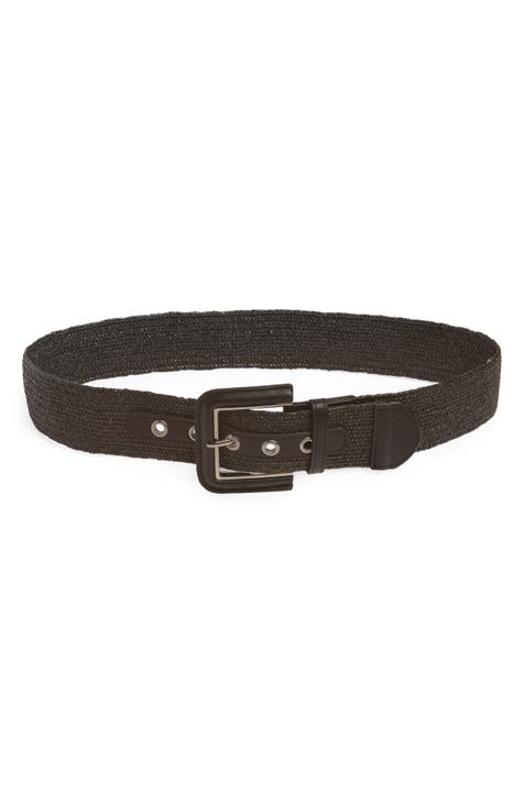 Square Buckle Faux Leather Belt