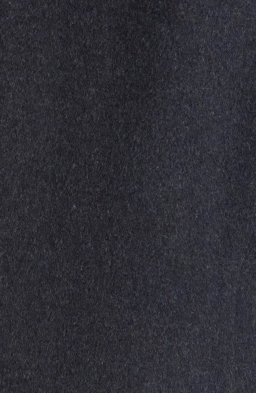 Cole Haan Asymmetric Slick Wool Blend Coat In Charcoal