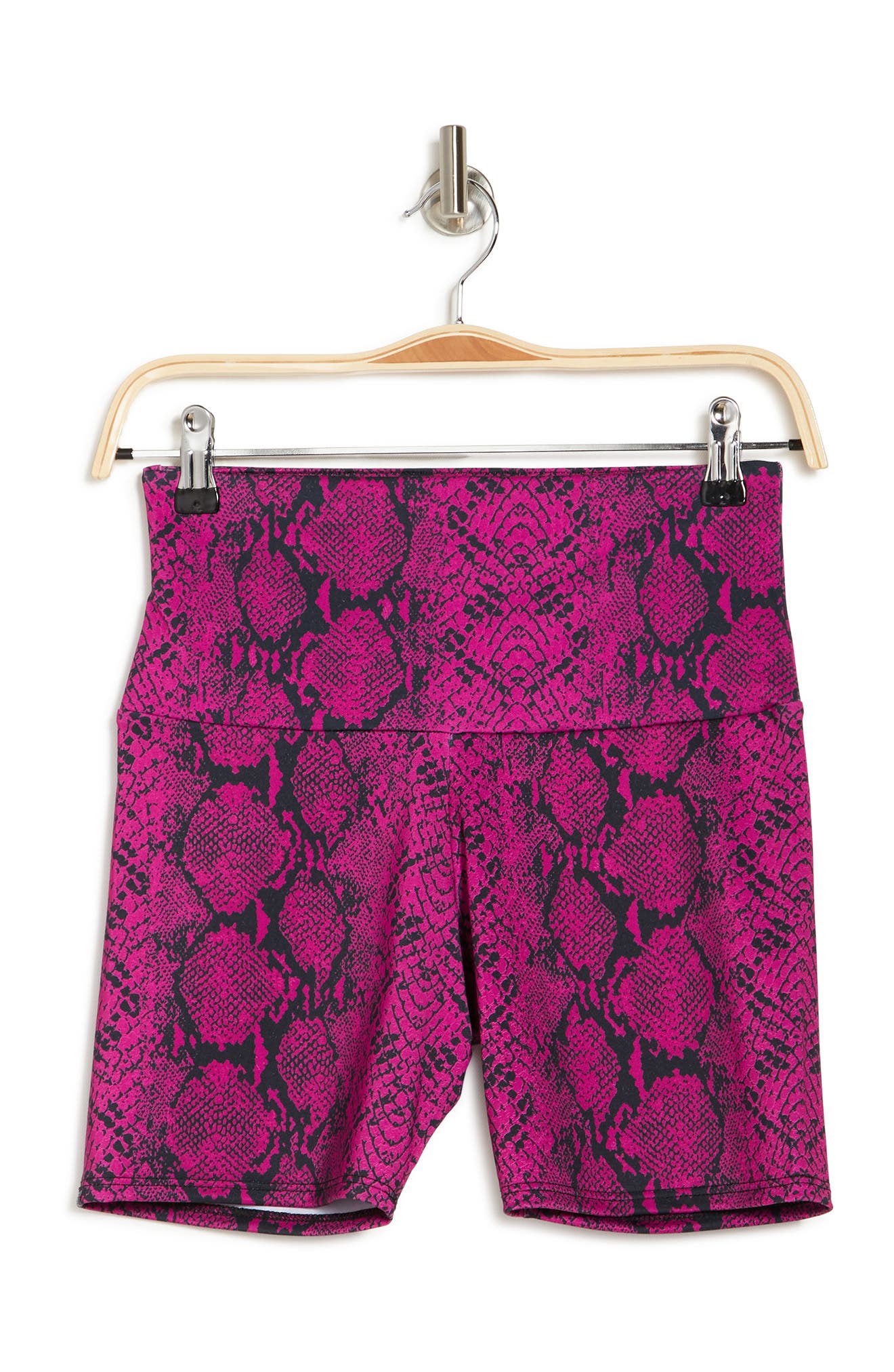 Onzie Printed High Rise Bike Shorts In Ultra Violet Snake