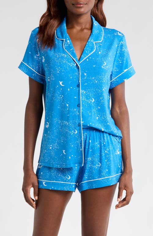 Nordstrom Moonlight Eco Short Pajamas in Blue Star Celestial 