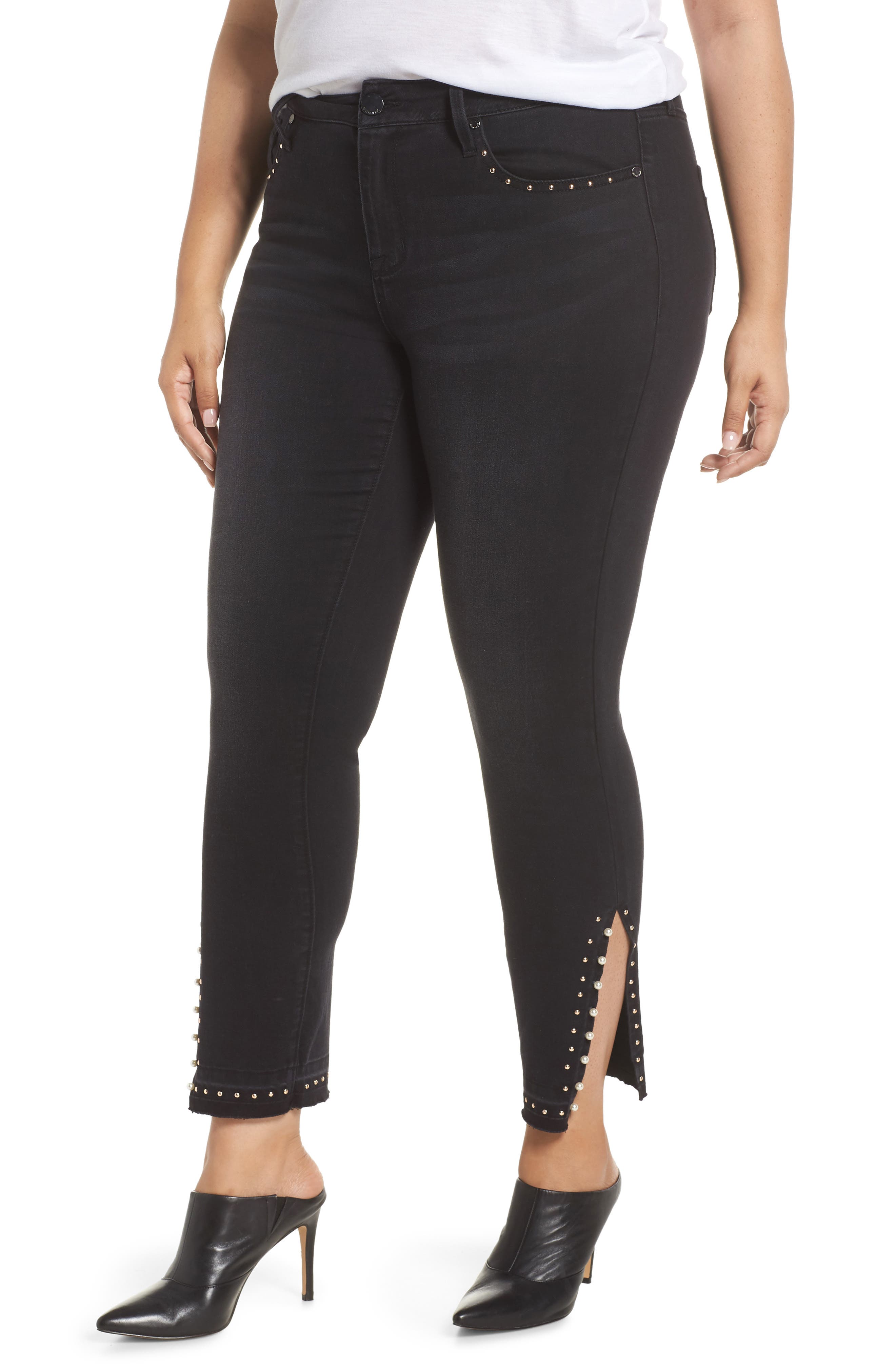 UPC 849333023894 product image for Plus Size Women's Seven7 Signature Skinny Jeans, Size 16W - Grey | upcitemdb.com