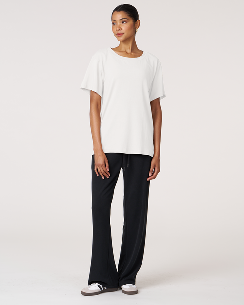 Shop Rebody Active Rebody Essentials Oversized Short Sleeve Top In White