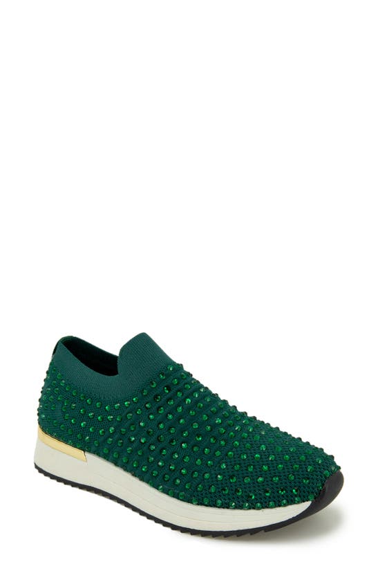 Reaction Kenneth Cole Cameron Embellished Jewel Platform Sneaker In Juniper