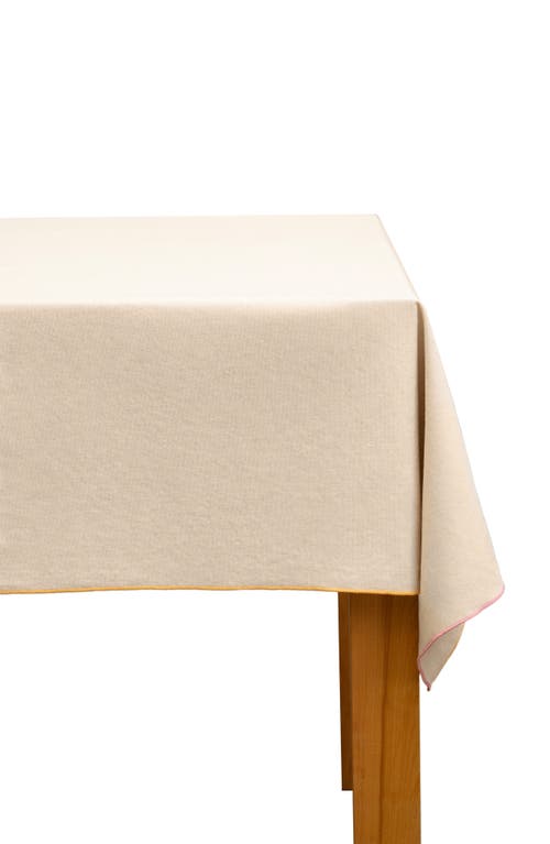 Atelier Saucier Macaw Recycled Tablecloth In Cream
