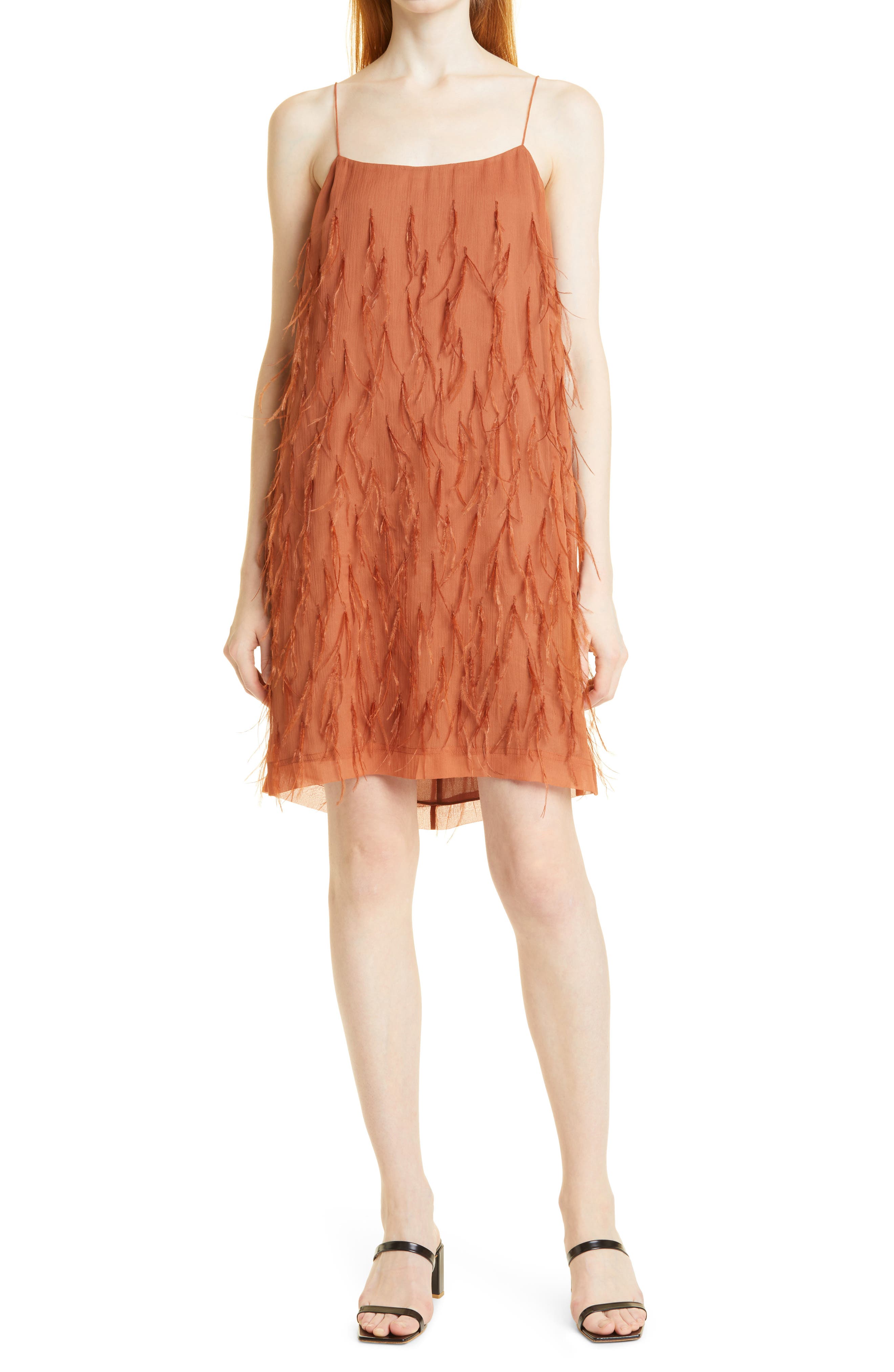 aje feather dress