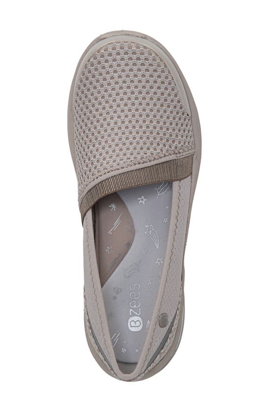 Shop Bzees Lollipop Slip-on Sneaker In Taupe Fabric