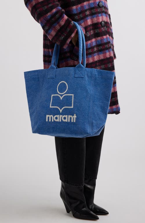 Isabel Marant Small Yenky Logo-embroidered Tote Bag In Blue