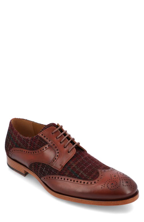 Wallace Wingtip Derby in Red Plaid