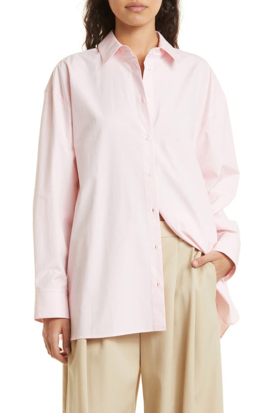 LOULOU STUDIO ESPANTO COTTON POPLIN BUTTON-UP SHIRT