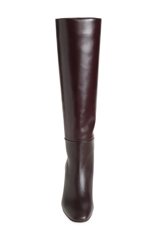 Shop Aquazzura Sellier Knee High Boot In Aubergine