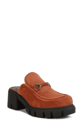 Shop London Rag Prosper Velvet Mule In Tan