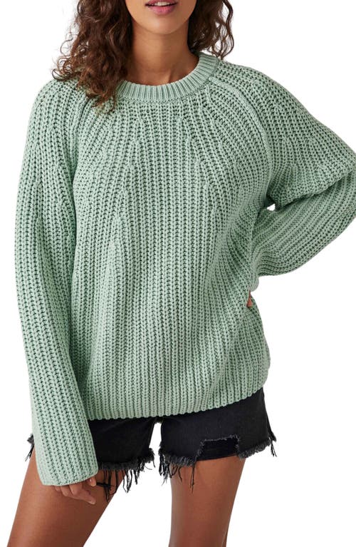 Free People Take Me Home Cotton Sweater in Matcha